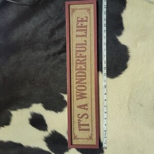 Rustic Wooden Christmas sign "It's A Wonderful Life"